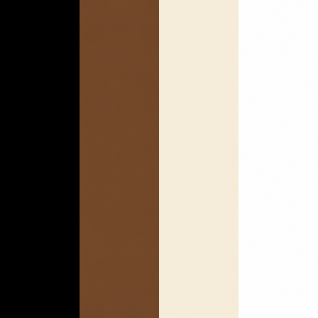 Neutrals black brown cream and white color preference palette